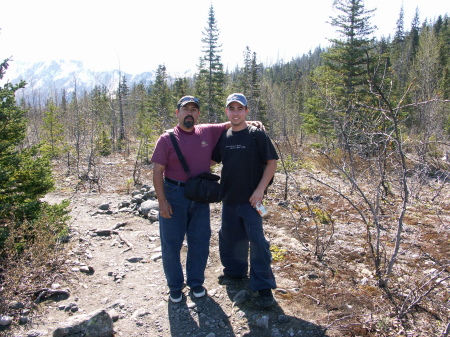Me and my son michael at the grewingk glacier trail