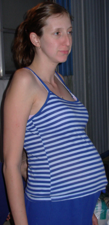 My daughter Loretta, pregnant with her 3rd child