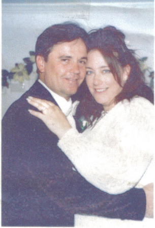 Dale and I on our wedding day, FINALLY!