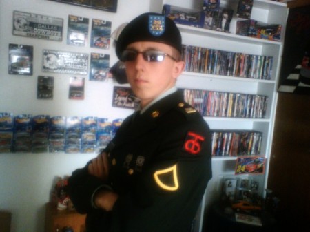 My oldest son Daryn..Hes an E3 in the US Army...HOOAH!!!