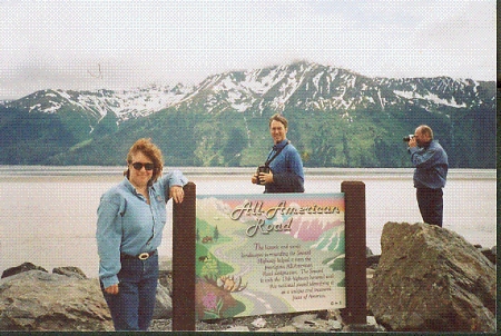 joyce in alaska at the side of the highway