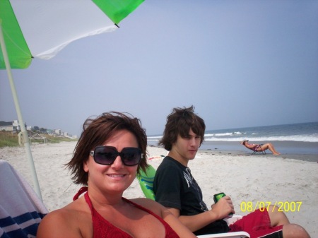 Tina & Blane chillin on the Beach 07