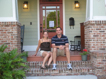 Darren and I on our porch steps