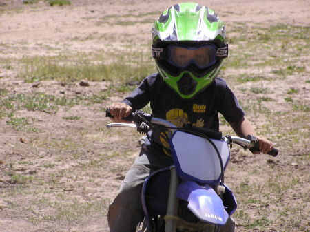 Kalin riding his dirt bike summer 2007