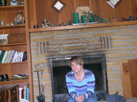 Me by the fireplace