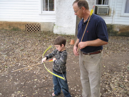 Bubba and Aiden shooting practice