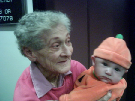 nana and her pumpkin