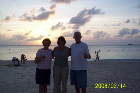 Mom, dad, and I on Grand Cayman