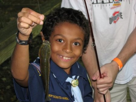 Jason catches his 1st fish