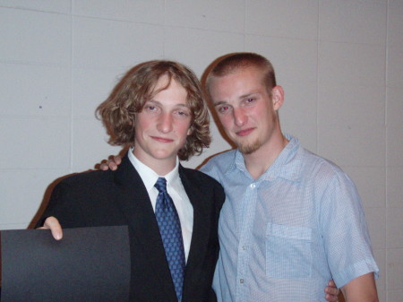 Nate and Ben at the National Honor Society induction dinner