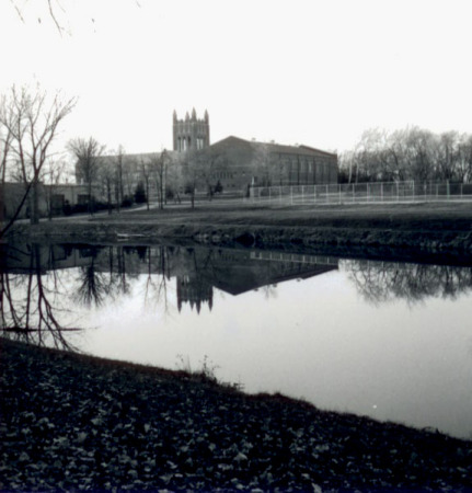 St. Joe's Seminary tennis court &lake