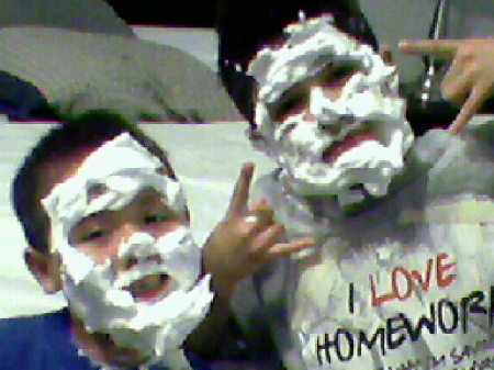 Dominic & Diego - my shaving cream monsters