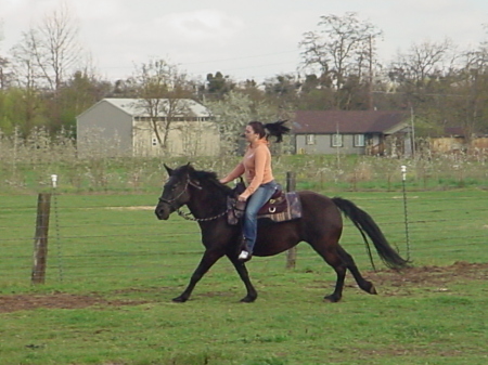 My daughter riding