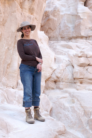 Suzanne in White Canyon, Sinai, Egypt