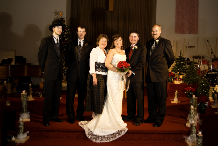 The family at Melody's Wedding