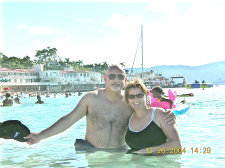 My wife and me on a stopover during a Dec 04 cruise (notice my shaved head!)