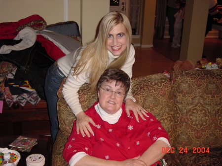 Mom and I at Christmas