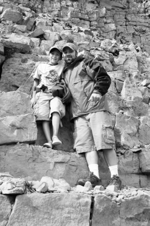 Me and my son Logan on Mount Baldy
