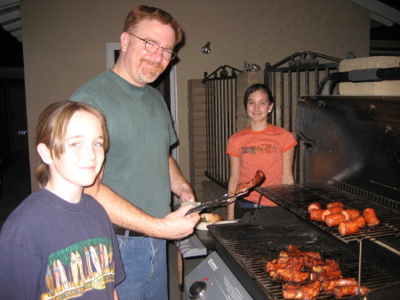BBQing in February 2007