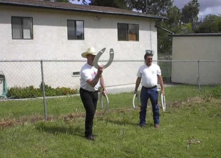 my new neighbors playing toilet seat horse shoes