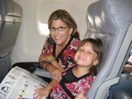 Ashley's first plane ride