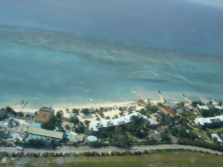 Looking out the plane window