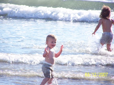 Cole first time at beach (Coronado)