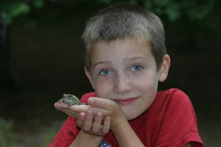 My son Tate <and a frog>