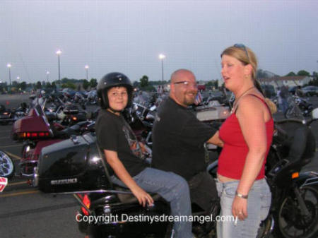 On the back of the bike is my handsome son Justin