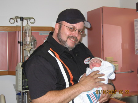 here I am with my new grandson, born Jan. 2007