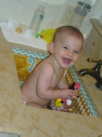 Vivienne at bath time!