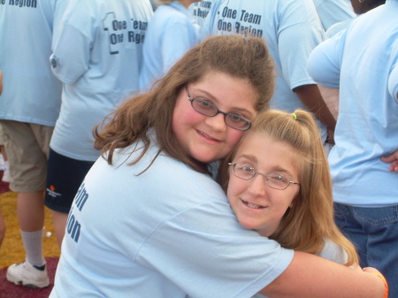 Sammi and friend Jamie at Special Olympics