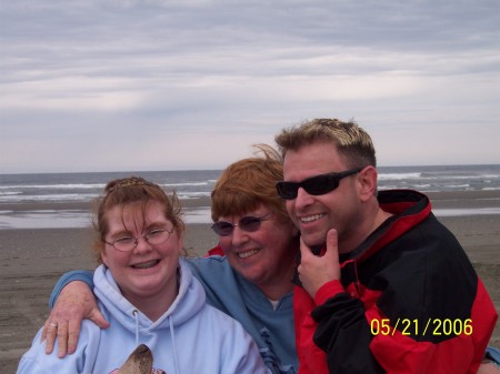 My Mom and cousin on Westport beach Washington 2006