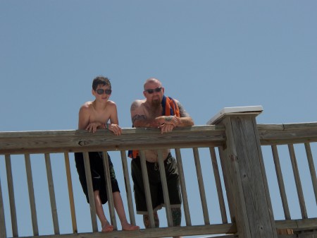 My husband and son on Pier 60
