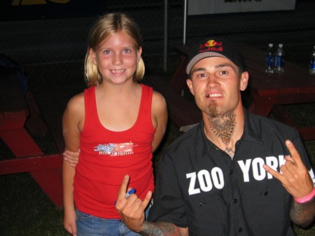 A young Jennifer and Mike Metzger, the Godfather of Freestyle Motocross