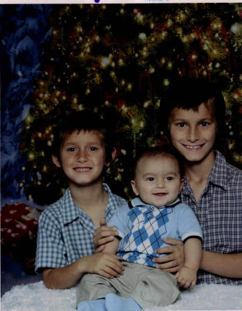 my three boys during christmas