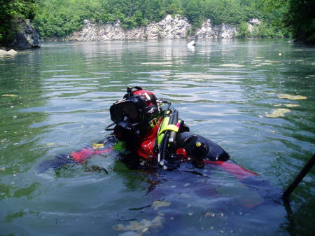 diver on surface