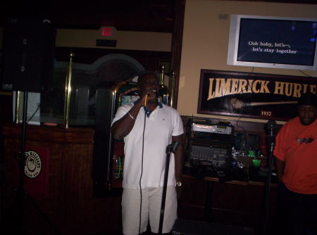 AT MY BAR SINGING KARAOKE