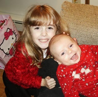 Hannah and Dylan, Christmas 2006