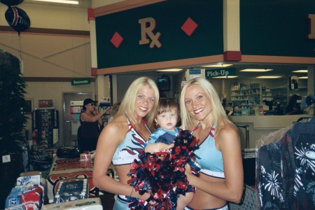 Spencer with Titans Cheerleaders