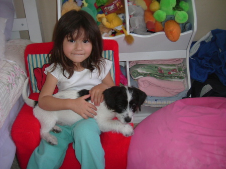 Juliette and her dog "Dog".