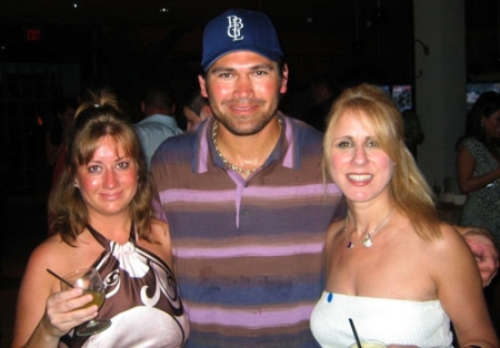 Marilyn and I with Johnny Damon- New York Yankees