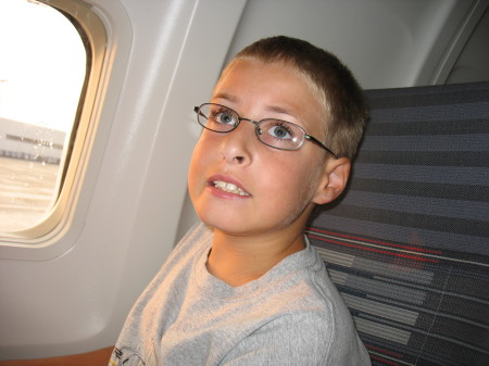 Dalton's first plane ride