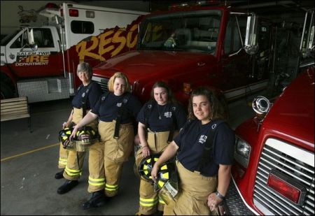 Four Female Firefighters