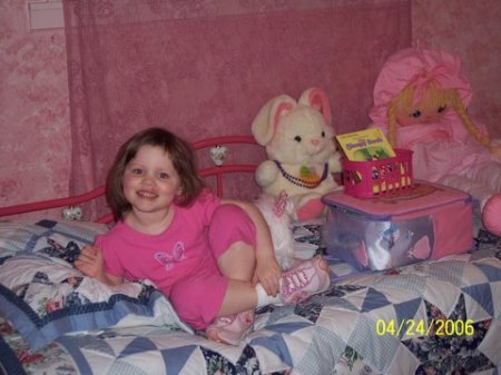 Kaitlyn in Her Bedroom at our 1st House back in Mississippi.