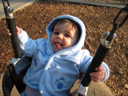 Joseph at the park 8 months old