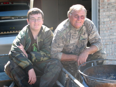 Dan (my husband) and Daniel (son) - After Duck Hunting Trip