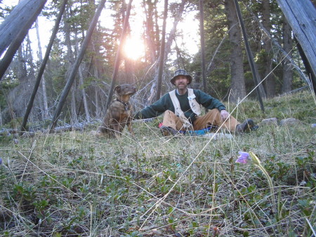 Old indian camp and a loyal friend.(my dog hex)