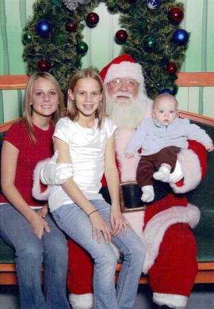 Tori, Taylor and Aidan with Santa
