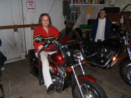 My daughter Nikki on HER first Harley in 2005